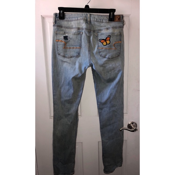 Orange Butterfly Patch Jeans 🦋🍊 - Picture 3 of 10